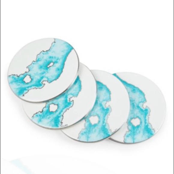 Saks Fifth Avenue Other - Saks off 5th Talianna Ceramic and metal Ocean Coasters